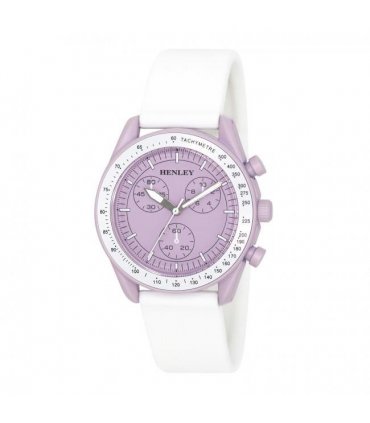 Henley Ladies Pastel Coloured Silicone Sports Watch White/Lilac H06179.7