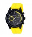 Henley Mens classy sporty Multi eye dials Large Silicone Watch Black/Yellow H02227.9