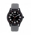 Ravel Mens Sports Black Dial Grey Silicone Strap Watch