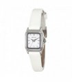 Henley Ladies Petite Rectangular Dial Leather Strap Watch White H06181.4