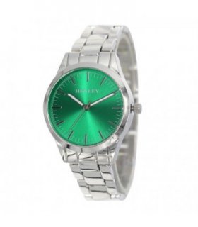 Henley Ladies Sunray Green Dial & Silver Bracelet Watch H07329.11