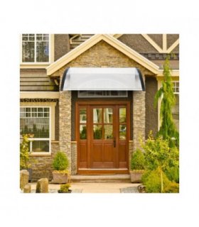 【Same Code：48202358】HT-120 x 80 Household Application Door & Window Rain Cover Eaves Canopy White & Black Bracket