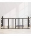 vidaXL Dog Gate 4 pcs Black 80 x 60 cm Galvanised Steel
