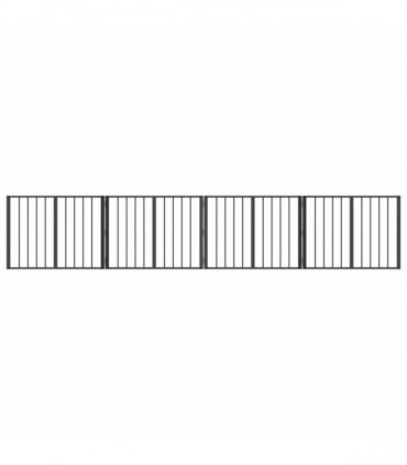 vidaXL Dog Gate 4 pcs Black 80 x 60 cm Galvanised Steel