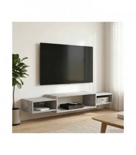 vidaXL Wall-mounted TV Cabinet Wall-Mounted Concrete Grey