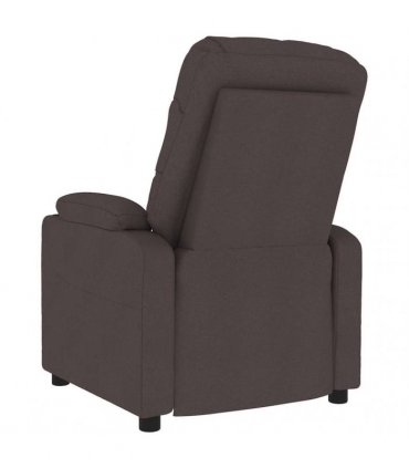 vidaXL Massage Chair Dark Brown Fabric