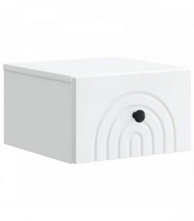 vidaXL Wall-Mounted Bedside Cabinet White 33 x 34.5 x 20 cm