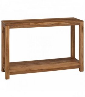 vidaXL Console Table Natural 110 x 35 x 75 cm Solid Teak Wood