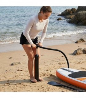vidaXL SUP Hand Pump with Gauge Black 24 x 7.5 x 58 cm PP