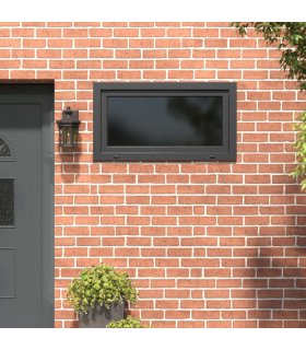 vidaXL Basement Window RISOR 110 x 70 cm PVC and Glass Anthracite