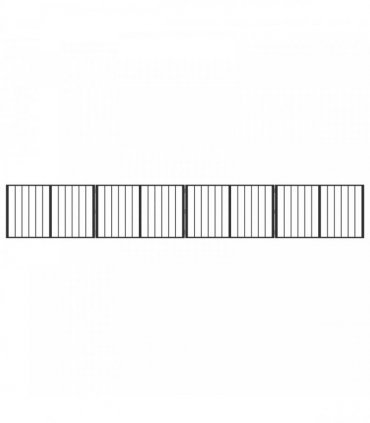 vidaXL Dog Gate 4 pcs Black 100 x 60 cm Galvanised Steel