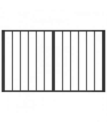 vidaXL Dog Gate 4 pcs Black 100 x 60 cm Galvanised Steel