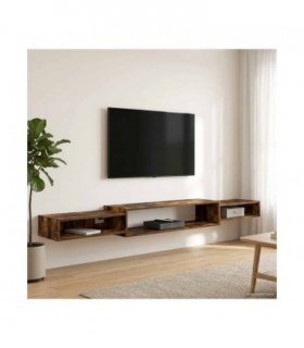 vidaXL Wall-mounted TV Cabinet Wall-Mounted Smoked Oak