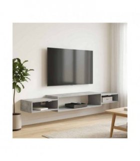 vidaXL Wall-mounted TV Cabinet Wall-Mounted Concrete Grey