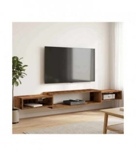 vidaXL Wall-mounted TV Cabinet Wall-Mounted Old Wood 180 x 28 x 21 cm
