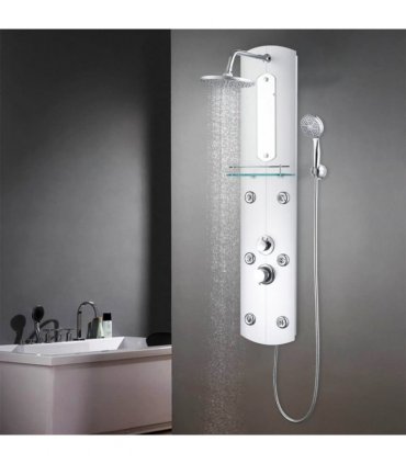 vidaXL Shower Panel Unit 25x43x120 cm Silver