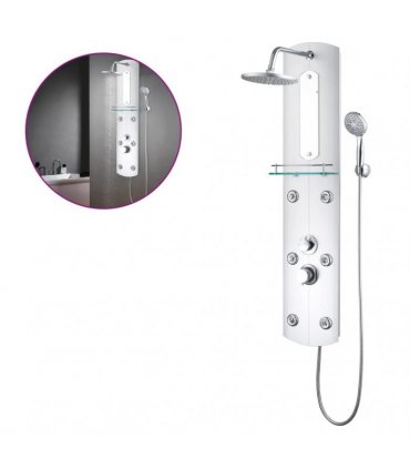 vidaXL Shower Panel Unit 25x43x120 cm Silver