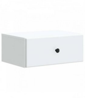vidaXL Wall-Mounted Bedside Cabinet White 49 x 34.5 x 20 cm