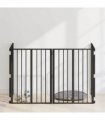 vidaXL Dog Gate 4 pcs Black 60 x 80 cm Galvanised Steel