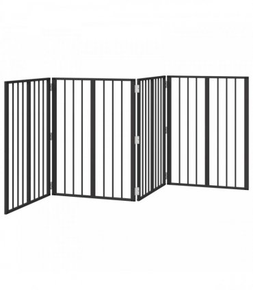 vidaXL Dog Gate 4 pcs Black 60 x 80 cm Galvanised Steel
