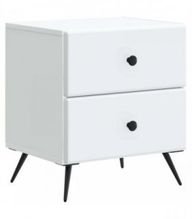 vidaXL Bedside Cabinet White 43 x 34.5 x 47.5 cm Engineered Wood