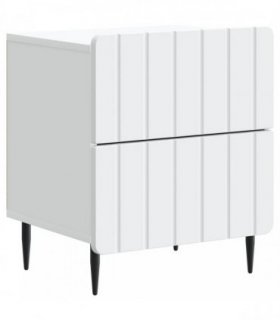 vidaXL Bedside Cabinet White 43 x 34.5 x 49.5 cm Engineered Wood