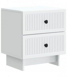 vidaXL Bedside Cabinet White 43 x 34.5 x 47.5 cm Engineered Wood