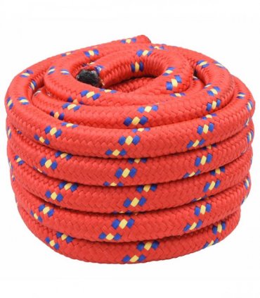 vidaXL Boat Rope 25 m 4 Red PP