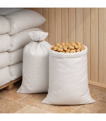 vidaXL Woven Sacks 10 pcs White 65 x 105 cm PP