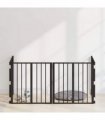 vidaXL Dog Gate 4 pcs Black 60 x 60 cm Galvanised Steel