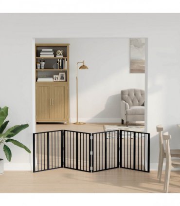 vidaXL Dog Gate 4 pcs Black 60 x 60 cm Galvanised Steel