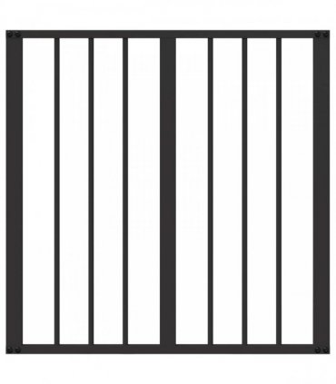 vidaXL Dog Gate 4 pcs Black 60 x 60 cm Galvanised Steel