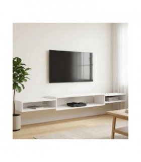 vidaXL Wall-mounted TV Cabinet Wall-Mounted White 220 x 28 x 21 cm