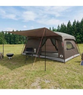 vidaXL Family Tent Brown Grey 500 x 400 x 230 cm Polyester and Steel