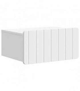 vidaXL Wall-Mounted Bedside Cabinet White 49 x 34.5 x 24 cm