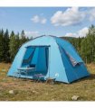 vidaXL Cabin Tent with Roof Blue 300 x 210 x 156 cm Polyester