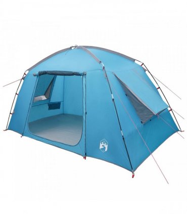 vidaXL Cabin Tent with Roof Blue 300 x 210 x 156 cm Polyester