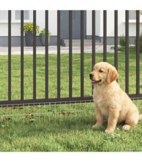 vidaXL Garden Fence Panel 12 pcs Galvanised Steel Silver