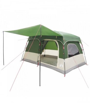vidaXL Family Tent with Roof Green 320 x 210 x 180 cm Polyester