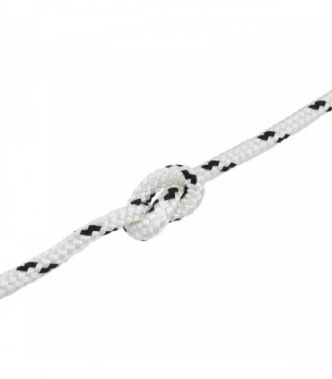 vidaXL Boat Rope 9 m 1.4 White and Black Polyester
