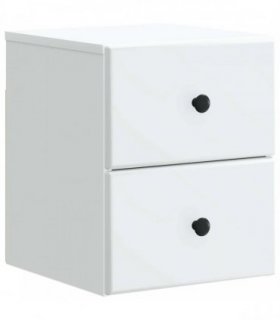 vidaXL Wall-Mounted Bedside Cabinet White 34.5 x 33 x 40 cm