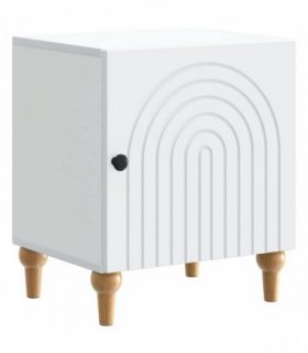 vidaXL Bedside Cabinet White 43 x 34.5 x 50 cm Engineered Wood