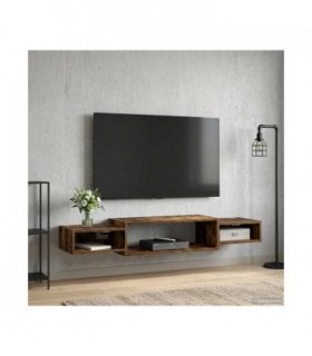 vidaXL Wall-mounted TV Cabinet Wall-Mounted Smoked Oak