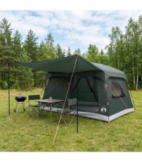vidaXL Family Tent with Roof Army Green 320 x 210 x 180 cm Polyester