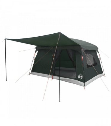 vidaXL Family Tent with Roof Army Green 320 x 210 x 180 cm Polyester