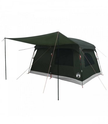 vidaXL Family Tent with Roof Army Green 320 x 210 x 180 cm Polyester