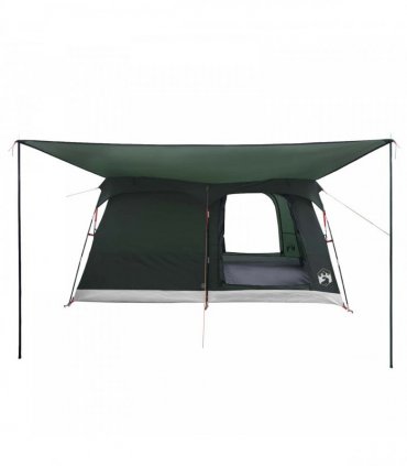 vidaXL Family Tent with Roof Army Green 320 x 210 x 180 cm Polyester
