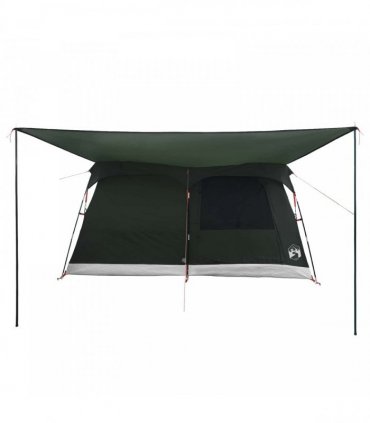 vidaXL Family Tent with Roof Army Green 320 x 210 x 180 cm Polyester
