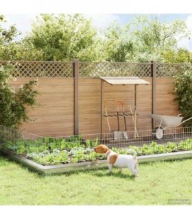 vidaXL Garden Fence with Stakes 12 pcs 95 x 50 cm Mesh Silver