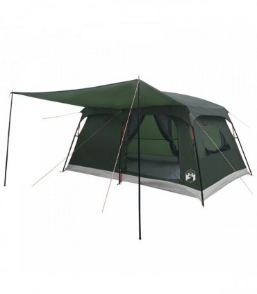 vidaXL Family Tent Army Green 420 x 305 x 200 cm Polyester and Steel